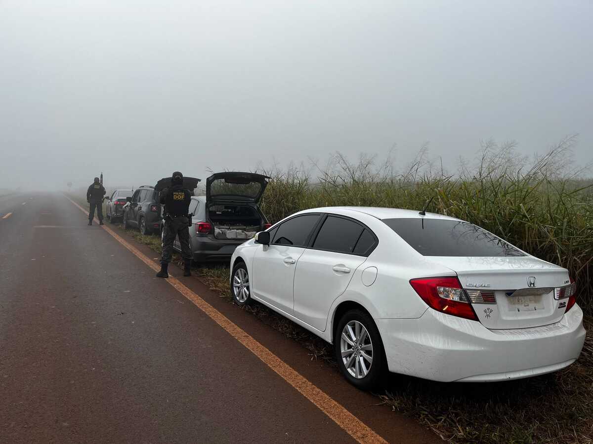 DOF apreende mais de 400kg de drogas transportadas em comboio de carros